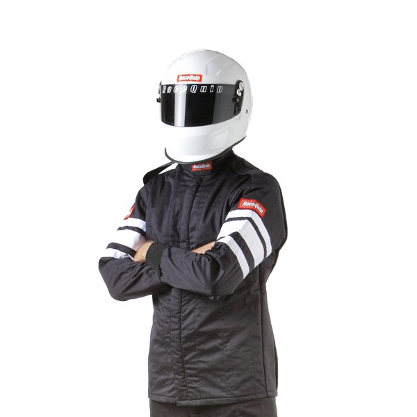 Racequip MULTI LAYER RACING DRIVER FIRE SUIT JACKET; SFI 3.2A/ 5 ; BLACK LARGE 121005